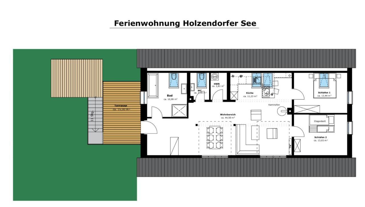 Ferienwohnung Holzendorfer See Holzendorf  エクステリア 写真